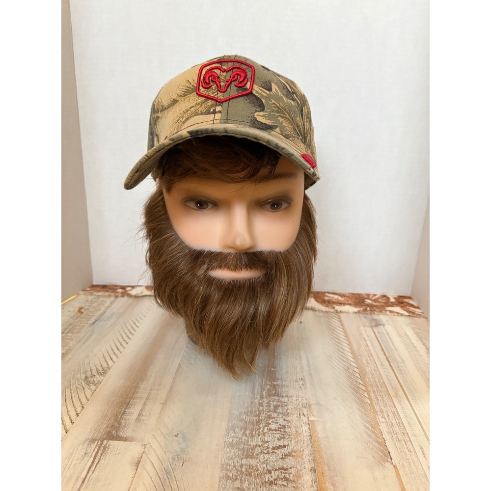 Dodge Ram Hemi Camo Snapback Hat Red Logo Embroidered Camouflage Trucker Cap